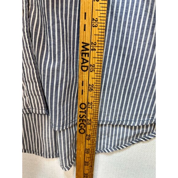NWT Sonoma Goods for Life Essential Poplin Shirt Womens S Blue Striped Button Up - Picture 11 of 15